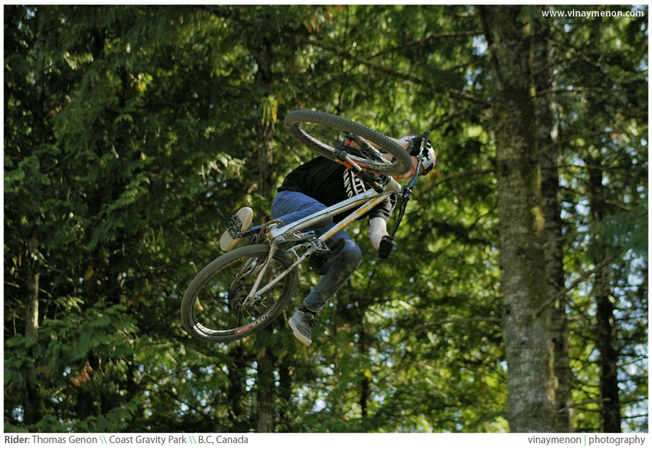 Rider: Thomas Genon \\ "The Backwoods Jam" \\ Coast Gravity Park, B.C, Canada.